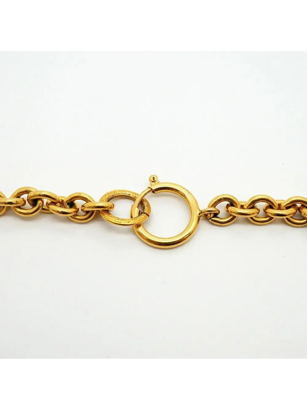 Chanel Cc Logo Circle Pendant Necklace #357921C10B